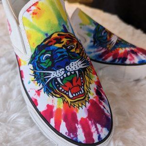 Ed Hardy Size 11 Canvas Slip Ons